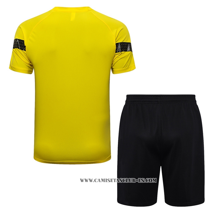 Chandal del Borussia Dortmund 22-23 Manga Corta Amarillo - Pantalon Corto